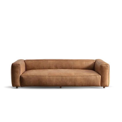 Трехместный диван из кожи (1,45-2м между подлокотниками)