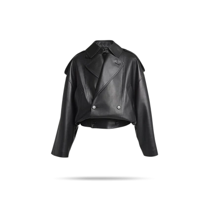 Куртка без наполнителя из искусственной кожи