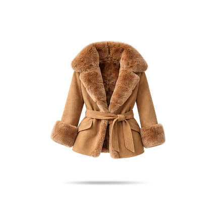 Пальто с подкладкой из натурального меха до 90 см