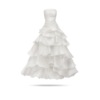 Свадебное платье сложного кроя