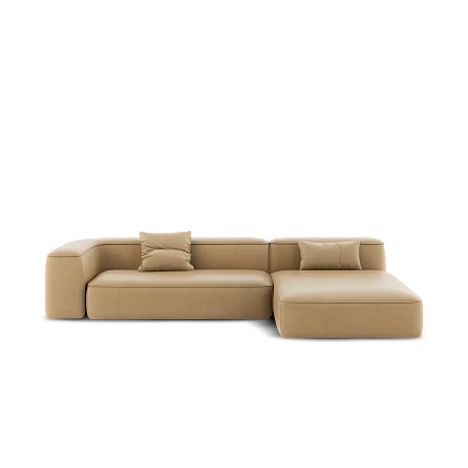 Двухместный угловой диван из кожи