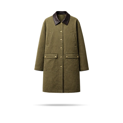 Куртка без наполнителя со вставками из кожи/замши от 90 см