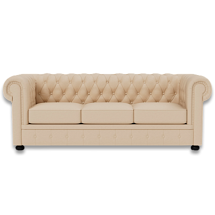 Трехместный диван из кожи (1,45-2м между подлокотниками)