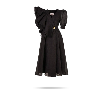 Сарафан сложного кроя с отделкой