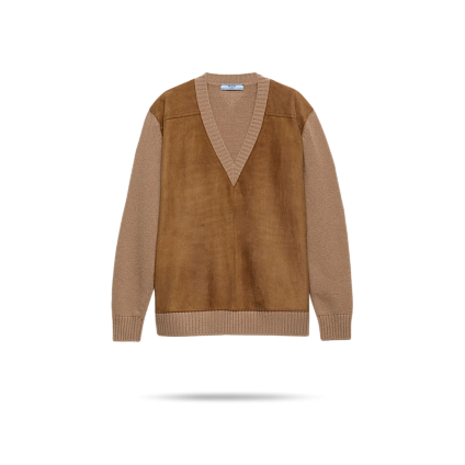 Химчистка джемпера со вставками из кожи/замши